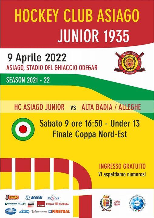 FINALE Coppa Italia U13
Sabato 9 Aprile 
